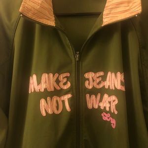 Limited edition track jacket in green and pink